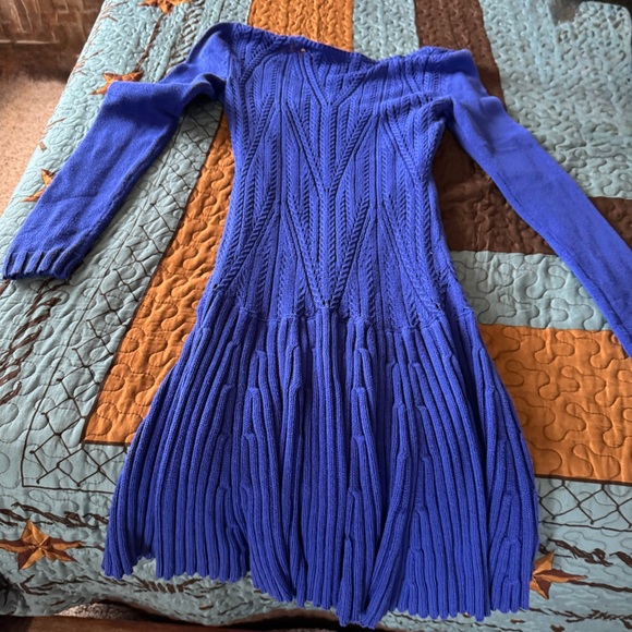 Moda International Blue Knit Dress - Picture 7 of 9